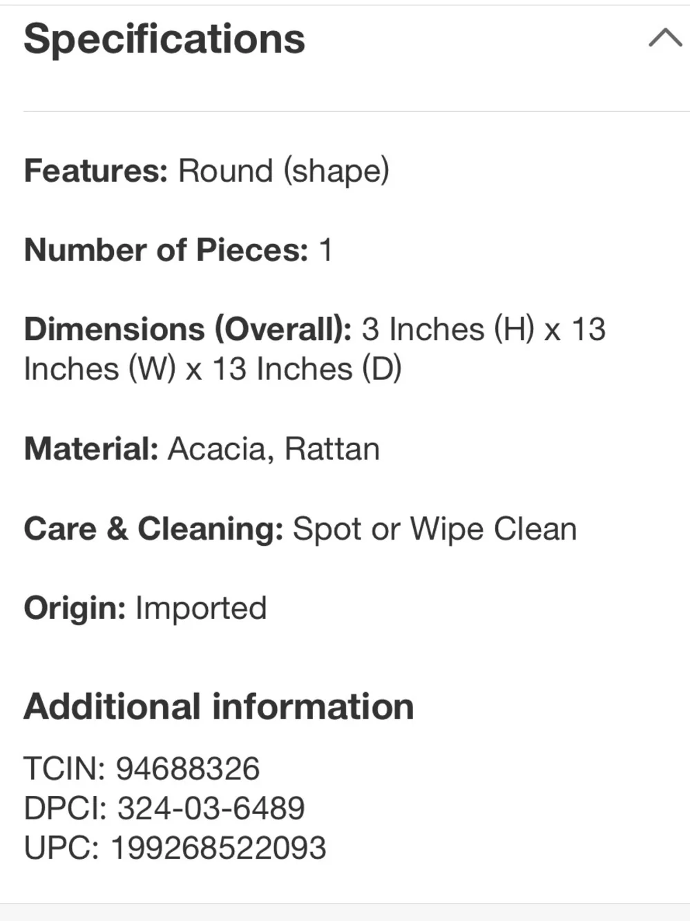 Hearth & Hand details tag